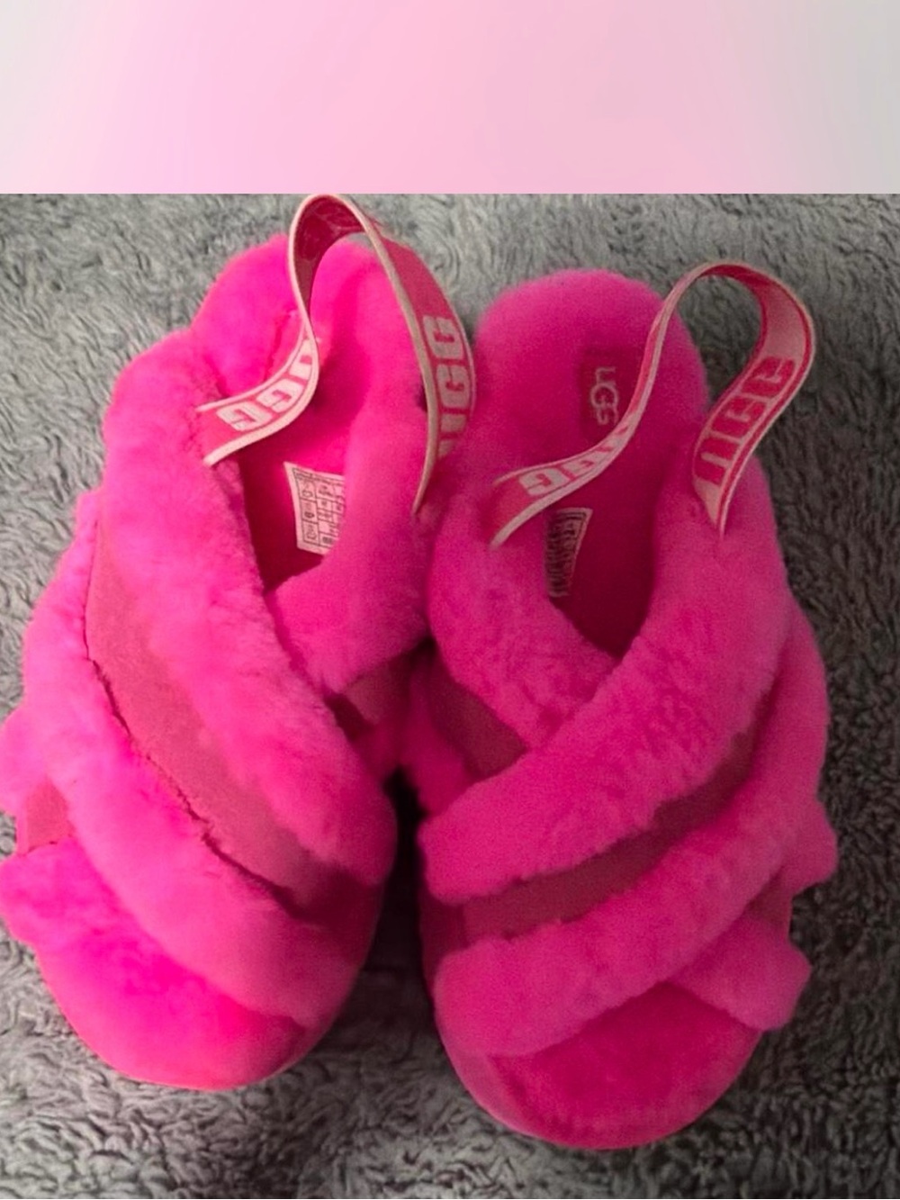 UGG Women's Fluff Slingback Slides - Hot Pink